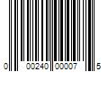 Barcode Image for UPC code 000240000075