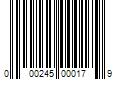 Barcode Image for UPC code 000245000179