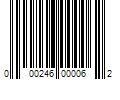 Barcode Image for UPC code 000246000062