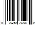 Barcode Image for UPC code 000250000089