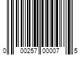 Barcode Image for UPC code 000257000075