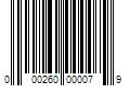 Barcode Image for UPC code 000260000079