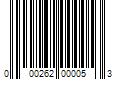 Barcode Image for UPC code 000262000053