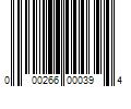 Barcode Image for UPC code 000266000394