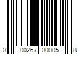 Barcode Image for UPC code 000267000058