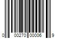 Barcode Image for UPC code 000270000069