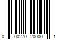 Barcode Image for UPC code 000270200001