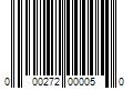 Barcode Image for UPC code 000272000050