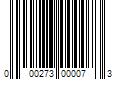 Barcode Image for UPC code 000273000073