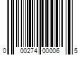 Barcode Image for UPC code 000274000065