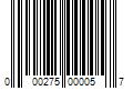 Barcode Image for UPC code 000275000057