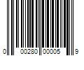 Barcode Image for UPC code 000280000059