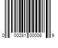 Barcode Image for UPC code 000281000089