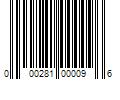 Barcode Image for UPC code 000281000096