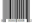 Barcode Image for UPC code 000300000052