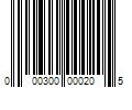 Barcode Image for UPC code 000300000205