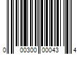 Barcode Image for UPC code 000300000434