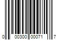 Barcode Image for UPC code 000300000717