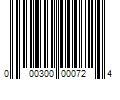 Barcode Image for UPC code 000300000724