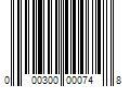 Barcode Image for UPC code 000300000748