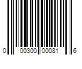 Barcode Image for UPC code 000300000816