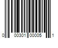 Barcode Image for UPC code 000301000051