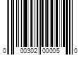 Barcode Image for UPC code 000302000050