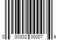 Barcode Image for UPC code 000302000074