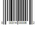 Barcode Image for UPC code 000314000062