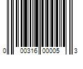 Barcode Image for UPC code 000316000053