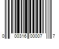 Barcode Image for UPC code 000316000077