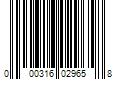 Barcode Image for UPC code 000316029658