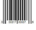 Barcode Image for UPC code 000317000076