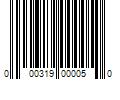 Barcode Image for UPC code 000319000050