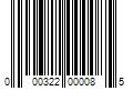 Barcode Image for UPC code 000322000085