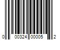 Barcode Image for UPC code 000324000052