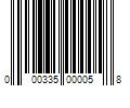 Barcode Image for UPC code 000335000058