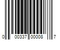 Barcode Image for UPC code 000337000087