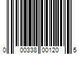 Barcode Image for UPC code 000338001205