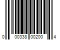 Barcode Image for UPC code 000338002004