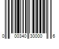 Barcode Image for UPC code 000340300006