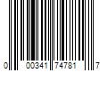 Barcode Image for UPC code 000341747817