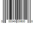 Barcode Image for UPC code 000349006008