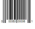 Barcode Image for UPC code 000353000061