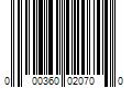 Barcode Image for UPC code 000360020700