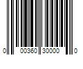 Barcode Image for UPC code 000360300000