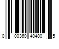 Barcode Image for UPC code 000360404005