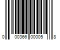 Barcode Image for UPC code 000366000058