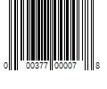 Barcode Image for UPC code 000377000078