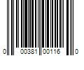 Barcode Image for UPC code 000381001160